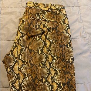 SNAKE PRINT PANTS